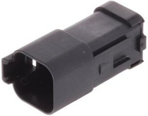 AT04-6P-MM01BLK, Automotive Connectors 6 Pin Recp w/End Cap &amp; Red. Dia Seal BLK