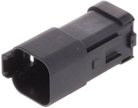 AT04-6P-MM01BLK, Automotive Connectors 6 Pin Recp w/End Cap &amp; Red. Dia Seal BLK