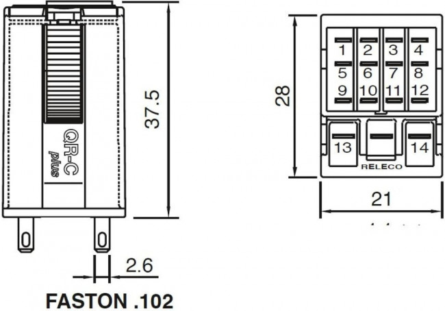 Промежуточное реле C9-E21DX/DC24V PN93421 Промежуточное реле C9-E21DX/DC24V PN93421