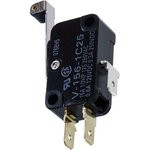 V-156-1C25, Микропереключатель с лапкой и роликом, 250В, 15А