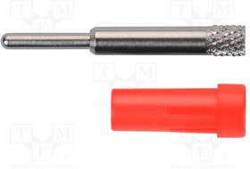 EPB6053NI-RT, Гнездо, "банан" 2мм, 10А, 70ВDC, 24,5мм, красный, Монтаж: на панель