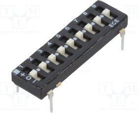 ETA109EZ, Переключатель: DIP-SWITCH, Кол-во секций: 9, OFF-ON, 0,025A/24ВDC