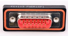 172704-0050, D-Sub Connector, Plug, DA-15, Radial Leads