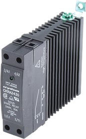 CKRA2430, CKR Series Solid State Relay, 30 A rms Load, DIN Rail Mount, 280 V rms Load, 280 V rms Control CKRA2430, CKR Series Solid State Relay, 30 A rms Load, DIN Rail Mount, 280 V rms Load, 280 V rms Control