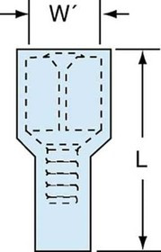 FDI14-250Q, Terminals FEM DISCNCT NYL INS HIGHLAND BAG, 25/BAG