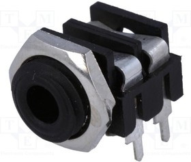 CL1384, Гнездо, Jack 3,5мм, "мама", mono,с выключателем, Кол-во полюс: 2