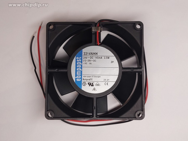 Вентилятор Ebmpapst 3314NHH 24v 145mA 3.5W (12-28V) 92x32 2pin