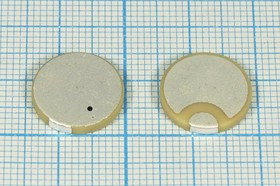 Пьезоэлемент ультразвуковой, размер 14 x 2.1, форма диск, частота 1.00МГц, модель JTY8-14200-1.3A