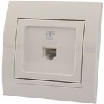 DERIY Розетка RJ11 евро белый 702-0202-137
