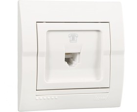 DERIY Розетка RJ11 евро белый 702-0202-137