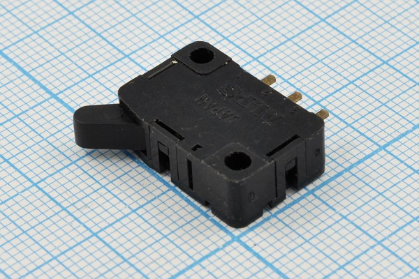 Микропереключатель, размер 20x 7 x10, 3А, переключение ON-(ON), размер концевика 44332, MJ-607Y