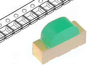 KPA-3010CGCK, Светодиод smd 3х1мм/зеленый/570нм/18- 60мкд/прозрачный/ 120°/угловой