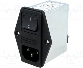 4304.4043, Разъем: питания AC, гнездо, "папа", 4А, 250ВAC, IEC 60320, -25-85°C