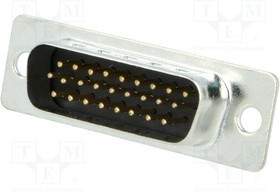 HDS-26-M-T-B-S, Разъем D-Sub HD; PIN: 26; вилка; "папа"; на провод