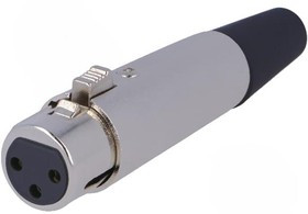 XLR-3G-2, Вилка, XLR, "мама", PIN 3, прямой, на провод