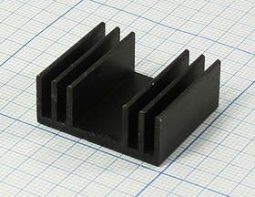 Ребристый радиатор черного цвета, №12178 охладитель 25x 30x 12\F10\\Al\чер\BLA051-25\