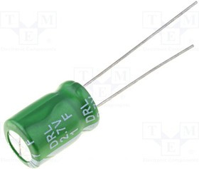 DRL1/2.7, Суперконденсатор, THT, 1Ф, 2,7ВDC, ±20%, Корпус: d8x12мм, Шаг: 3,5мм