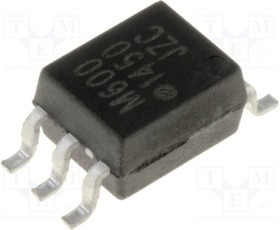 HCPL-M600-000E, Оптрон, SMD, Каналы: 1, Вых: с триггером, 3,75кВ, SO5, 10кВ/мкс