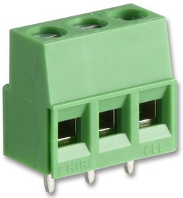 CTB0100/3, Клеммная колодка типа провод к плате, 5 мм, 3 вывод(-ов), 30 AWG, 12 AWG, 4 мм², Винт