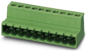 IC 2,5/12-ST-5,08, Съемная клеммная колодка, 5.08 мм, 12 вывод(-ов), 30AWG до 12AWG, 2.5 мм², Винт, 12 А