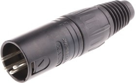 NX4MXBAG, Cable Mount XLR Connector, Male, 50 V ac, 4 Way, Silver Plating