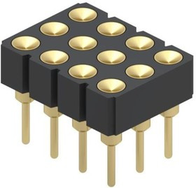 805-10-012-00-006000, Headers &amp; Wire Housings SL Head VertMnt Thru HoleTarg W/Conc Fac