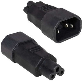 AC-024, Переходник IEC-320 C5-C14, 3-х полюсной, 250 В, прямой