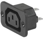 4721.0300, IEC Power Connector, IEC C13 Outlet, 15 А, 250 В AC, Быстрое Соединение, Монтаж на Фланец