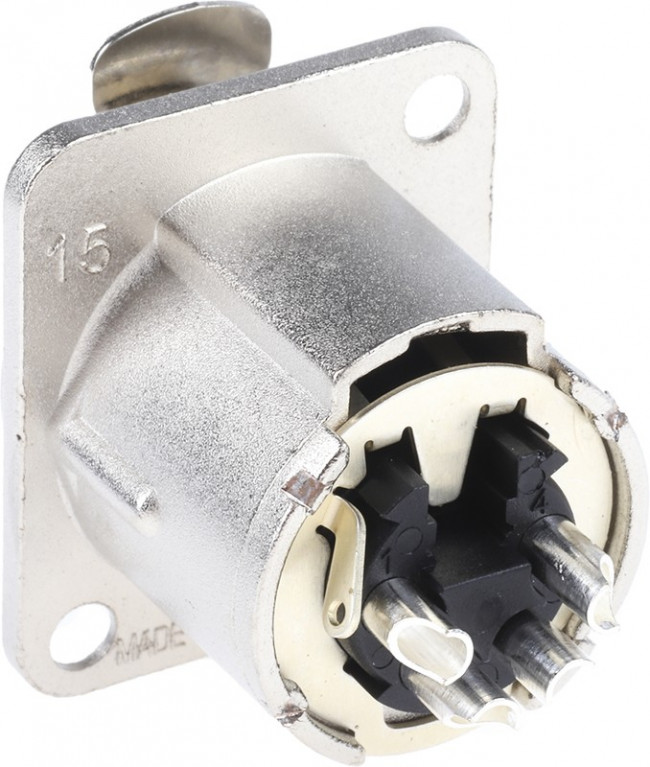 NC4FD-LX, XLR Connectors Recpt DLX 4 pin F solder nickel/silver