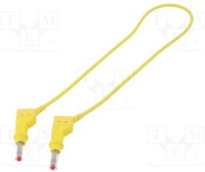 XZG425-05024, Соединительный провод, 32А, Дл: 0,5м, желтый, изоляция: ПВХ XZG425-05024, Соединительный провод, 32А, Дл: 0,5м, желтый, изоляция: ПВХ