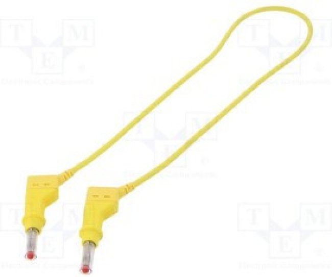 XZG425-05024, Соединительный провод, 32А, Дл: 0,5м, желтый, изоляция: ПВХ
