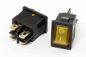 Переключатель клавишный, контакты 4T, 4А, 12В, ON-OFF, подсветка ILсиняя, MIRS101[Sc778-4c-12v]