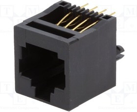 RJJ88NFV, Гнездо, RJ45, PIN: 8, Конф: 8p8c, THT, прямой