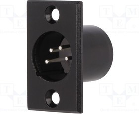 FC6126, Аудио разъем XLR, 4 контакт(-ов), Гнездо, Монтаж в Панель, Корпус из Металла FC6126, Аудио разъем XLR, 4 контакт(-ов), Гнездо, Монтаж в Панель, Корпус из Металла