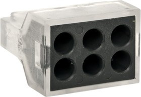 plc-smk-106, Клемма строительно-монтажная СМК модель 106 6 отверстий 1.0-2.5мм.кв