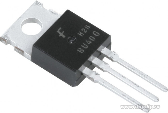 BU406TU, Биполярный транзистор, NPN, 200 В, 7 А, 60Вт