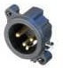 NC3MAH, Гнездо; XLR; "папа"; PIN: 3; угловой 90°; THT; черный; 6А