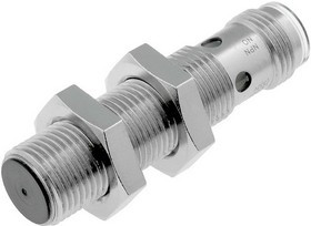 E2AS12KS04M1B1, Inductive Barrel-Style Proximity Sensor, M12 x 1, 4 mm Detection, PNP Output, 12 24 V dc, IP67