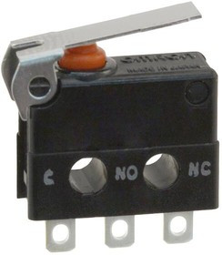 D2JW-01K1A1, Микропереключатель SNAP ACTION; с рычагом; SPDT; ON-(ON); Пол: 2