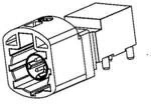 HSDNFRPPCB19B, HSD Connector, right angle, DIP, HSD+0, 1X1, F Coding with North, Tray
