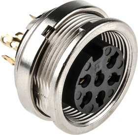 KFV 60, KFV 6 Pole M16 Din Socket, DIN EN 60529, 5A, 250 V ac IP40, Female, Panel Mount KFV 60, KFV 6 Pole M16 Din Socket, DIN EN 60529, 5A, 250 V ac IP40, Female, Panel Mount