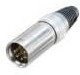 NC5MX-HD, XLR Connectors Cable end X 5 pin male stainless/gold