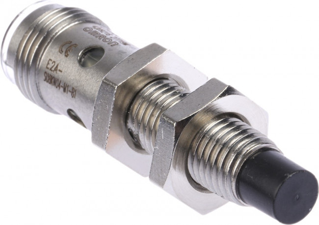 E2AS08KN04M1B1, Inductive Barrel-Style Proximity Sensor, M8 x 1, 4 mm Detection, PNP Output, 12 24 V dc, IP67
