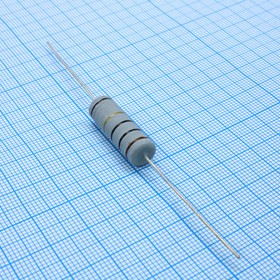 WR50010RJBP075, (KNP 5W 10 +5%), Проволочный круглый резистор постоянный 5Вт 10Ом +5% +300ppm/°C