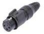 NC3FX-HD-B, XLR Connectors X-HD series 3 pin F black/gold