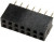 ZL262-14DG, Гнездо штыревое "мама" PIN 14 прямой 2,54мм THT 2x7