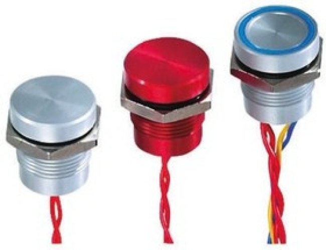 PBAR1AF0000A0B, Illuminated Piezo Switch, SPST, IP68, Flying Lead, 200 mA @ 24 V dc, -40 +75°C PBAR1AF0000A0B, Illuminated Piezo Switch, SPST, IP68, Flying Lead, 200 mA @ 24 V dc, -40 +75°C