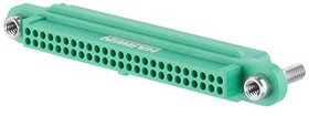 G125-2245096F3, Корпус разъема, Black / Green, G125, Гнездо, 50 вывод(-ов), 1.25 мм, G125 Series Contacts