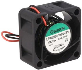 EE40201S2-999-A, Вентилятор осевой, 12В DC, 40x40х20мм, подшипник скольжения, 13куб.м/ч, 21дБА EE40201S2-999-A, Вентилятор осевой, 12В DC, 40x40х20мм, подшипник скольжения, 13куб.м/ч, 21дБА