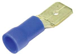 Клемма штекер 6,3x0,8, обжимная, синяя; №859 клемма штек 6,3x0,8\\ \обж\син\